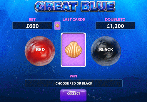 Φρουτακια Great Blue gamble feature